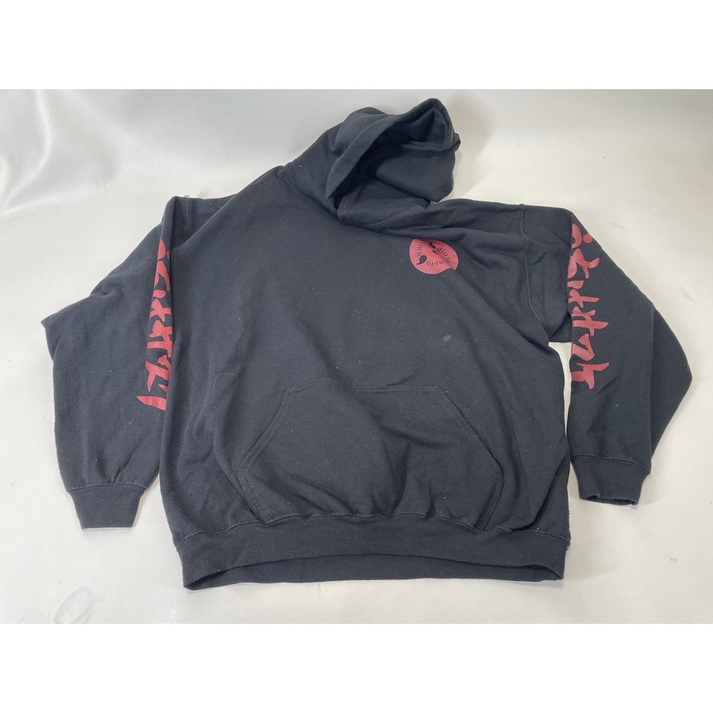 Naruto Shippuden Sasuke Uchiha Hoodie Sweatshirt‎ Mens Size L Black